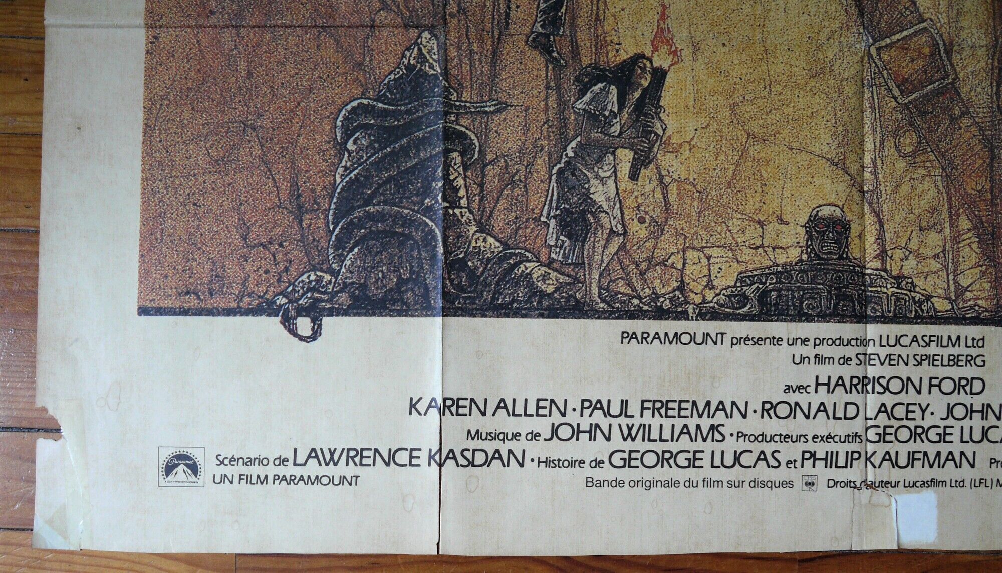 Original movie poster - "The Adventurers of the Lost Ark" - Spielberg 1981
