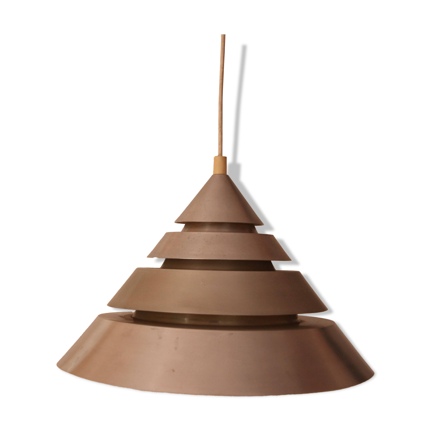 Space Age Brushed Metal Pendant Light