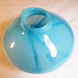 Light blue satin glass vase