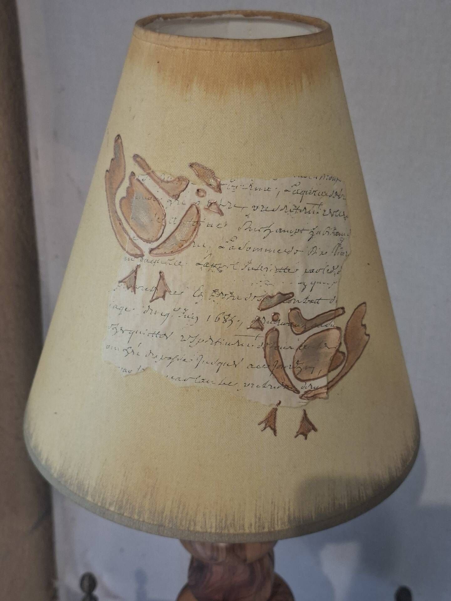 Lampe en olivier