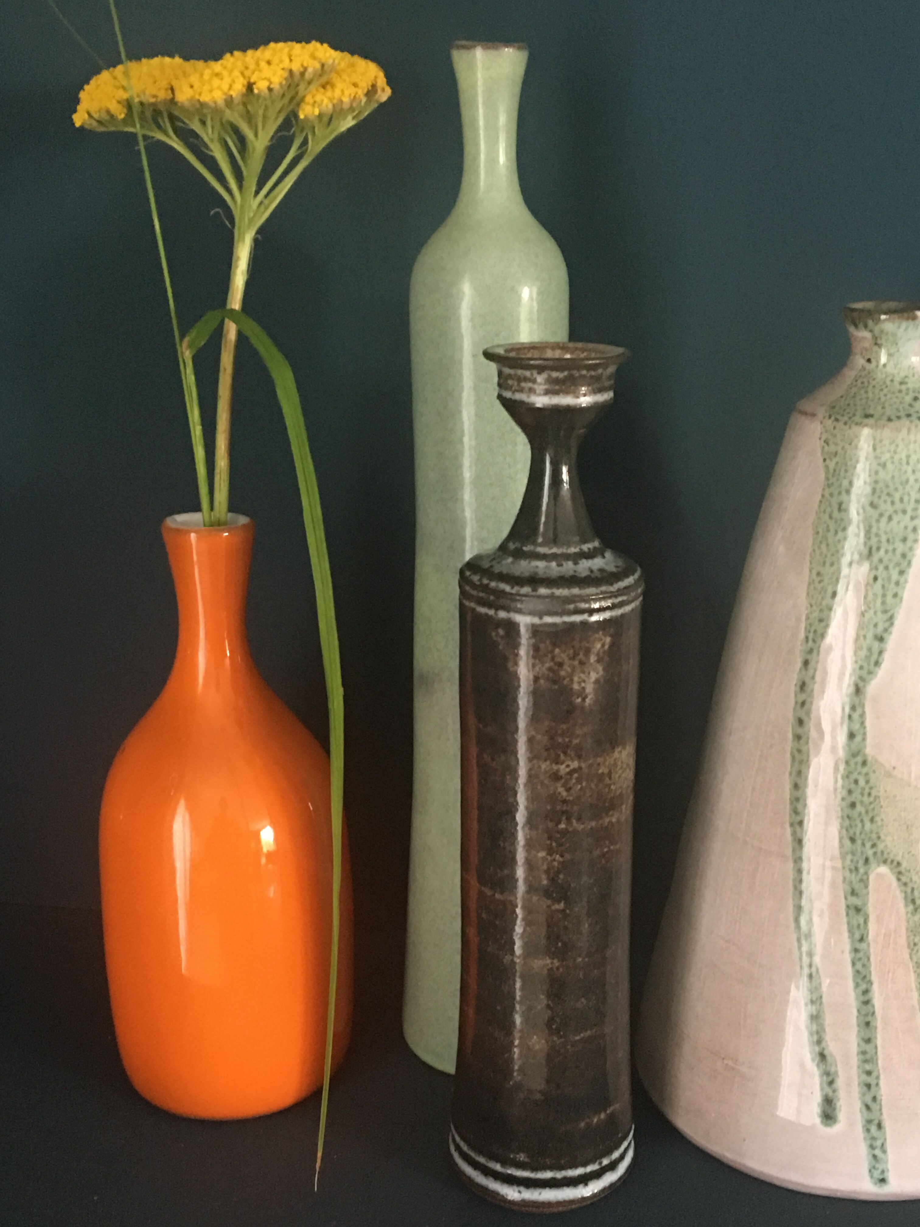 Vase ceramic soliflore signed