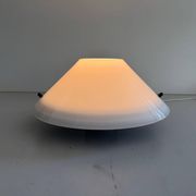 Simple opal glass wall light from the mid-century by Lamperti, 1960s, Italy.