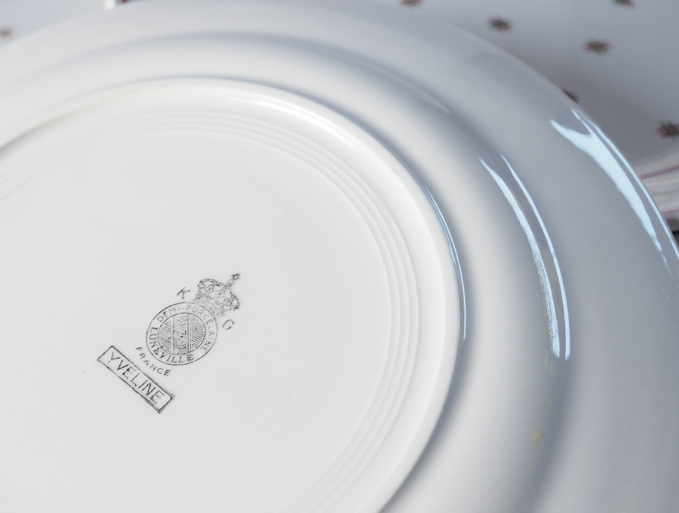 Set of 6 luneville porcelain plates