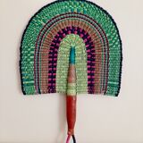 Multicolored African Bolga fan