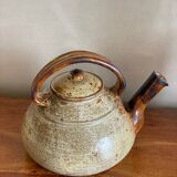 Large stoneware teapot signed JP