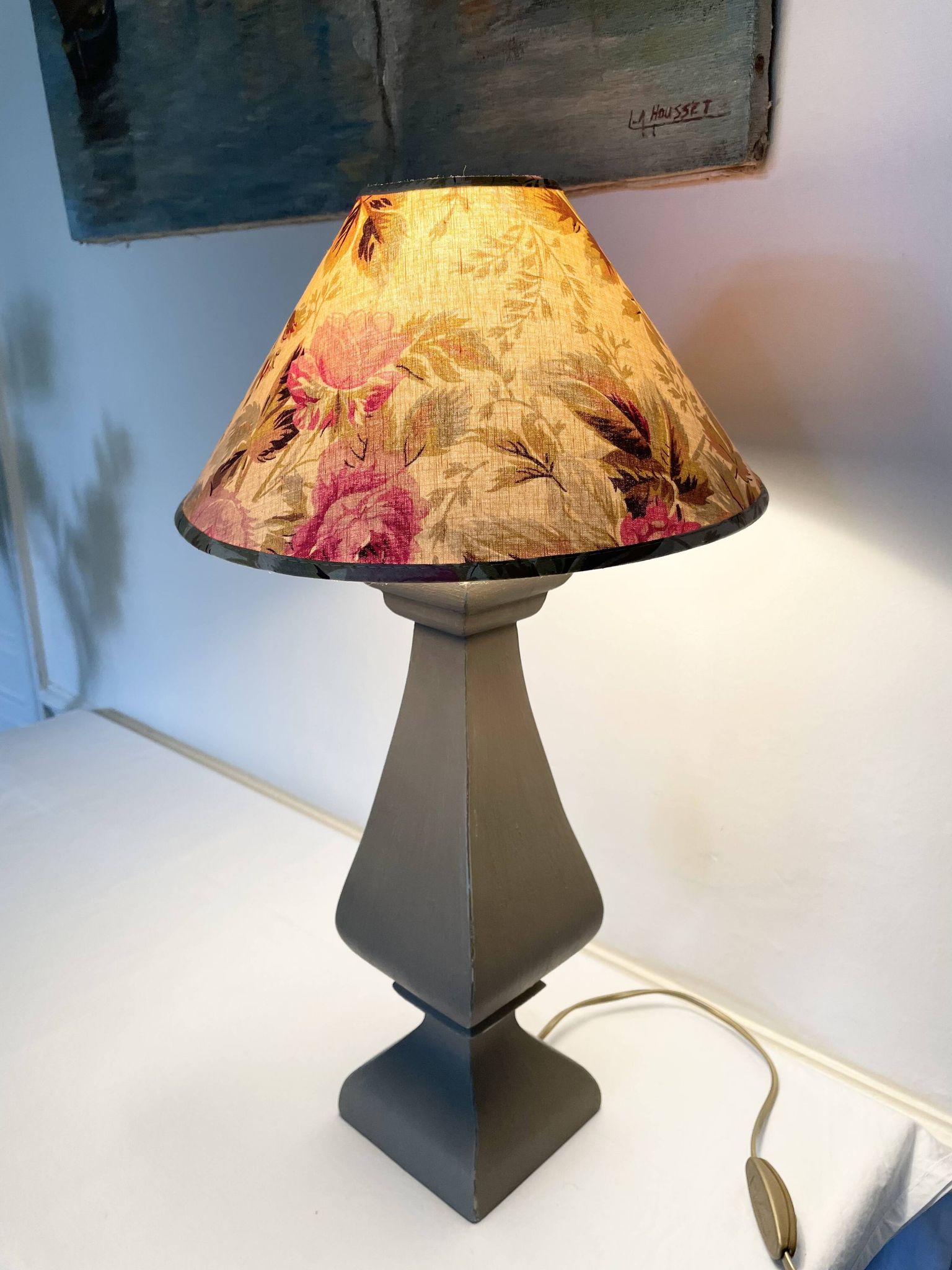 Lampe bois tourné