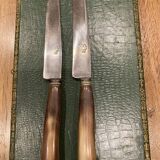 Box of 12 horn-handled knives