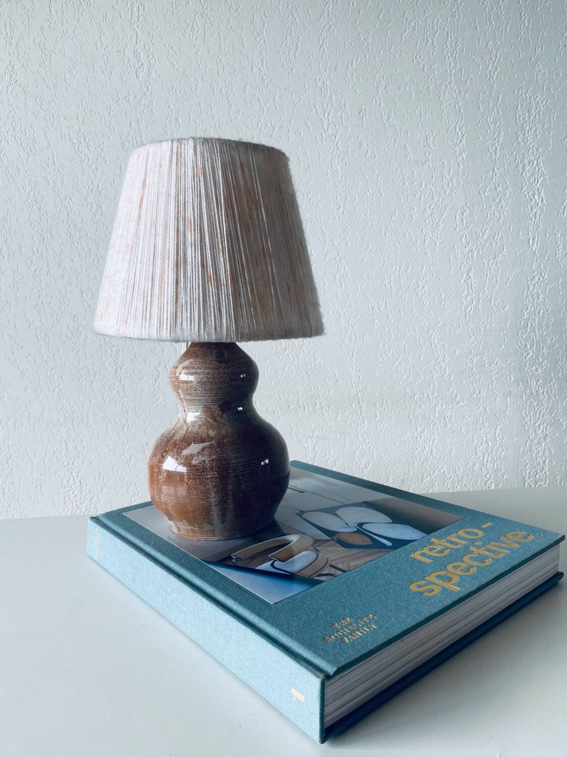 Vintage ceramic lamp signed