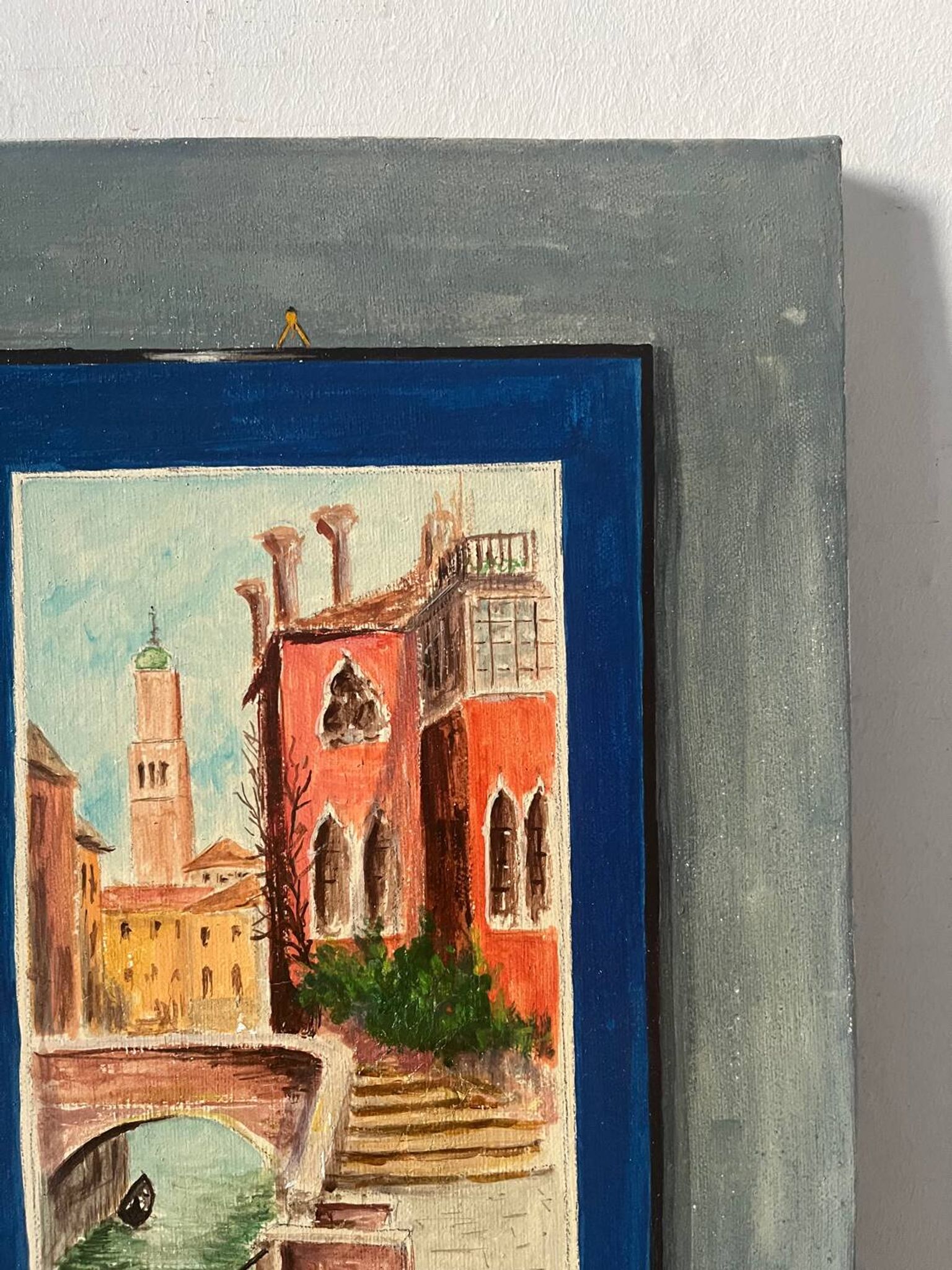 Still life with wine and painting, signed