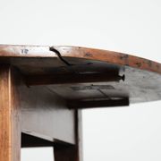 Rare antique oval French extendable dining table made of fruitwood