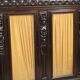 Important carved wooden library in Renaissance style, dating from the 19th century.