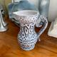 Pitcher Jean Austruy ceramic Vallauris gray black white