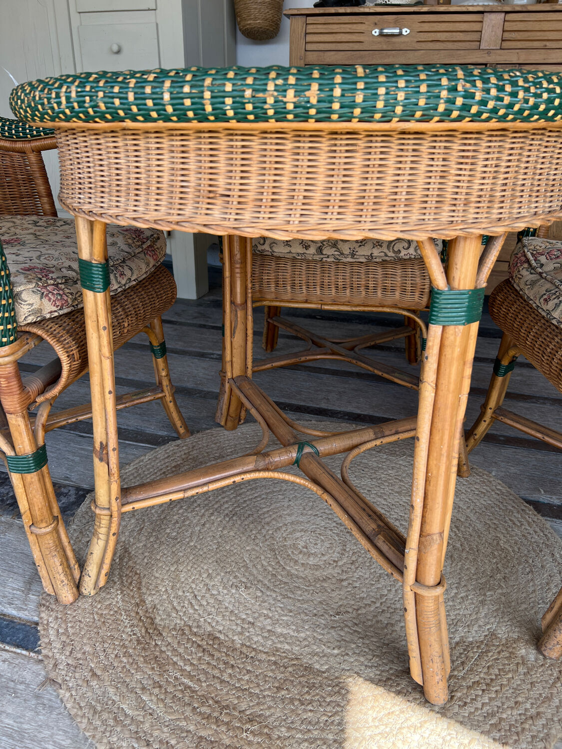 Bamboo and rattan lounge