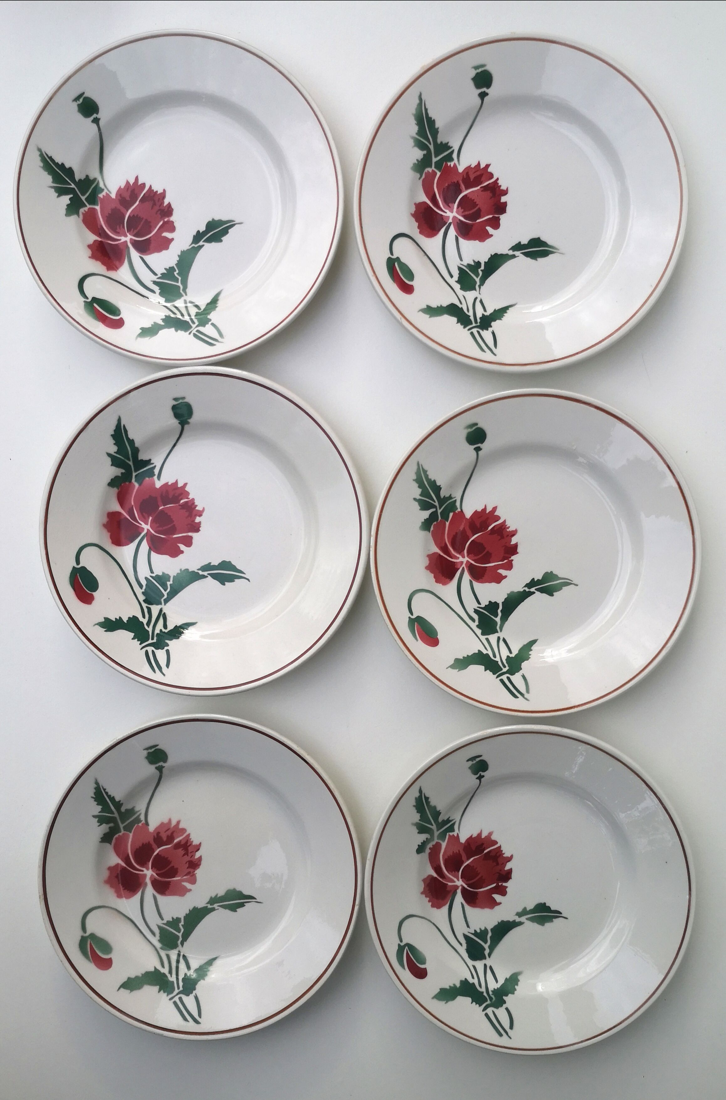Lot de 6 assiettes à dessert "Luxeuil" Hbcm
