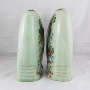 Paire de vases muraux céladon asiatiques, fin 19è siècle