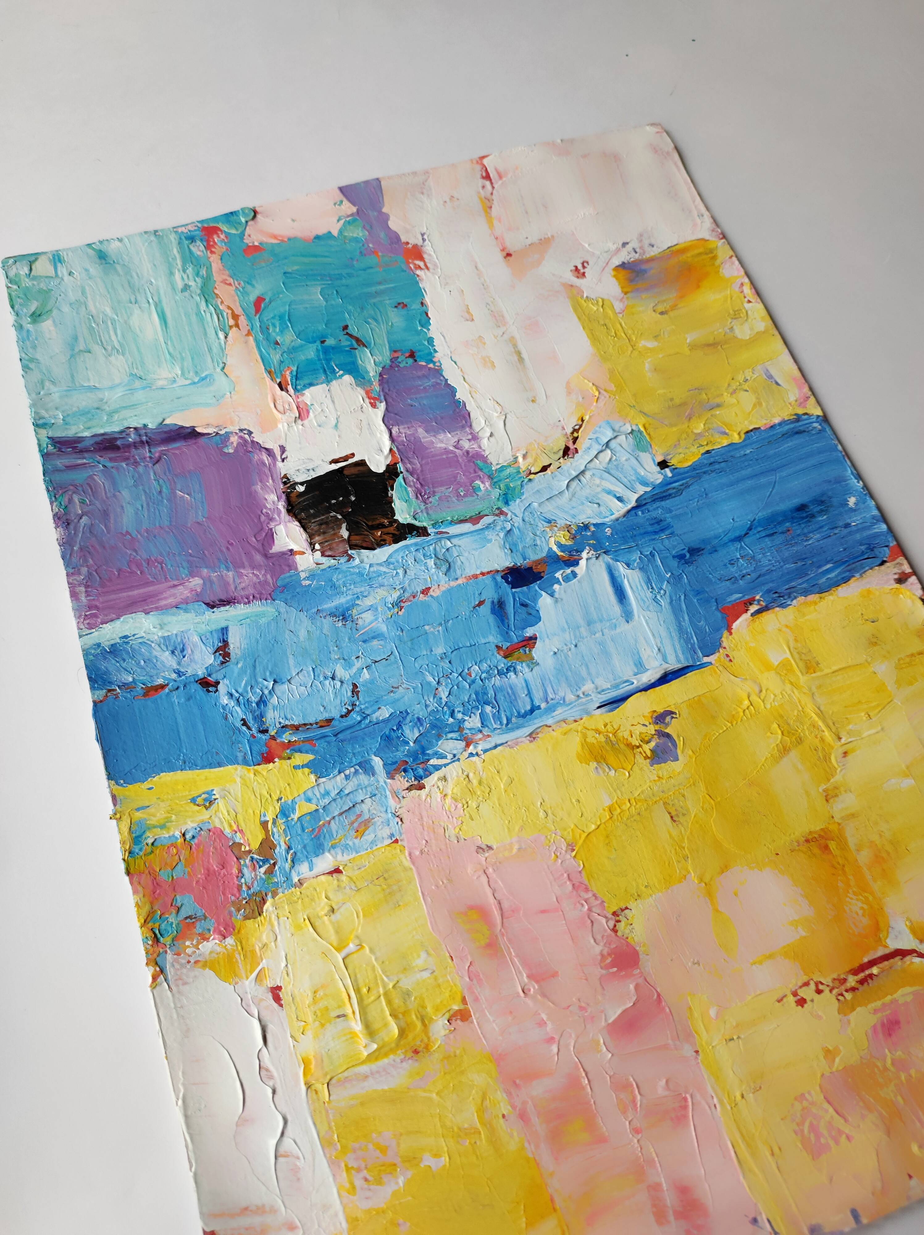 Mediterranean landscape abstract painting