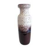 Vase tube brown and gray ceramic Fat Lava / vintage 60s-70s