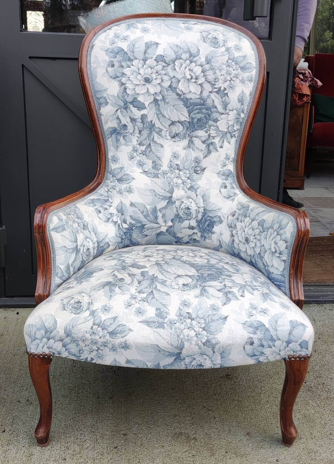 Old Pair of Louis Philippe Bergère Armchairs