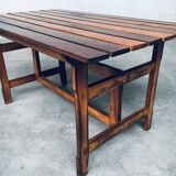 Patinated Wood Garden Table, 1970s