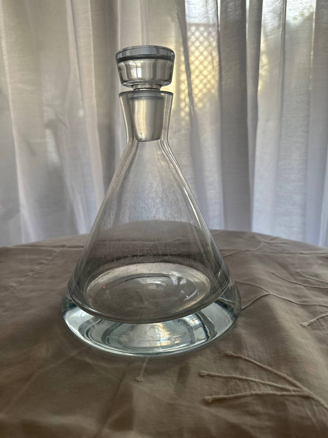 Vintage Tableware Conical Crystal Wine Carafe 1