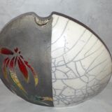 Raku stoneware vase
