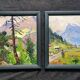 Pair of post-impressionist paintings signed BERJONNEAU, oil on cardboard.