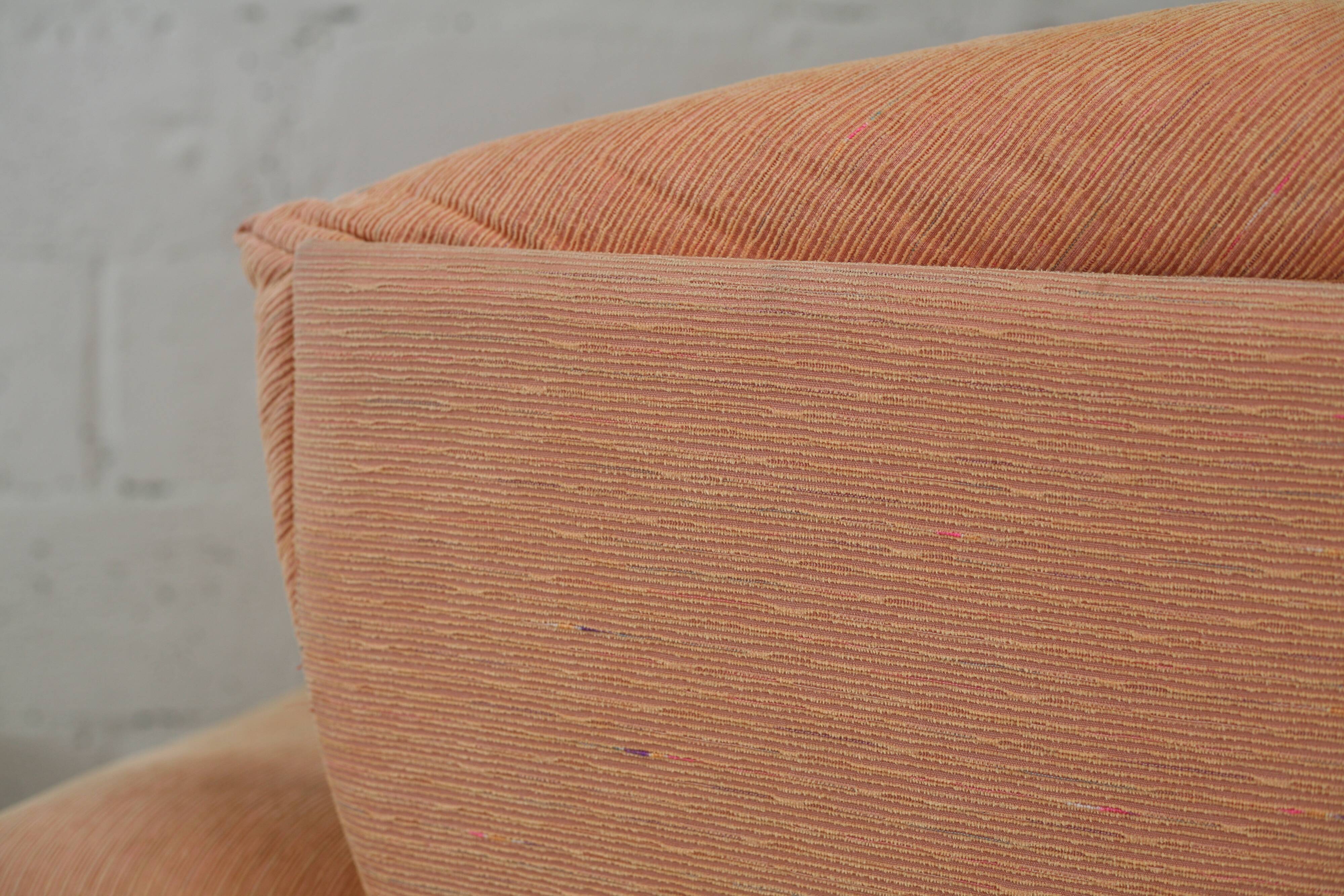 Armchair Ligne Roset, pastel orange color, France, circa 1990