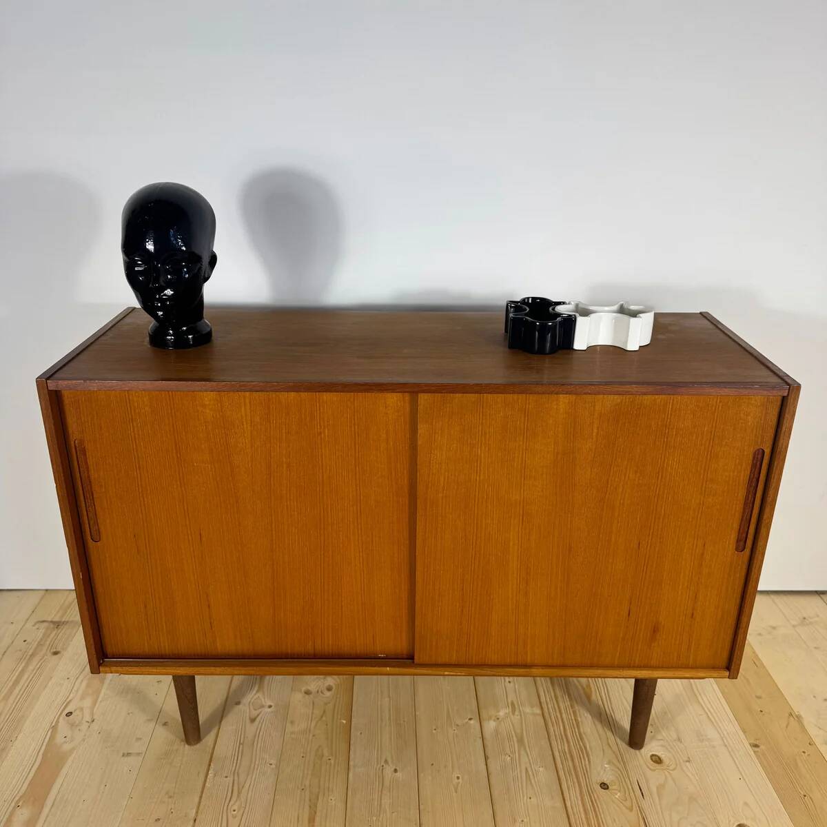 Danish teak sideboard with sliding doors – 1960s