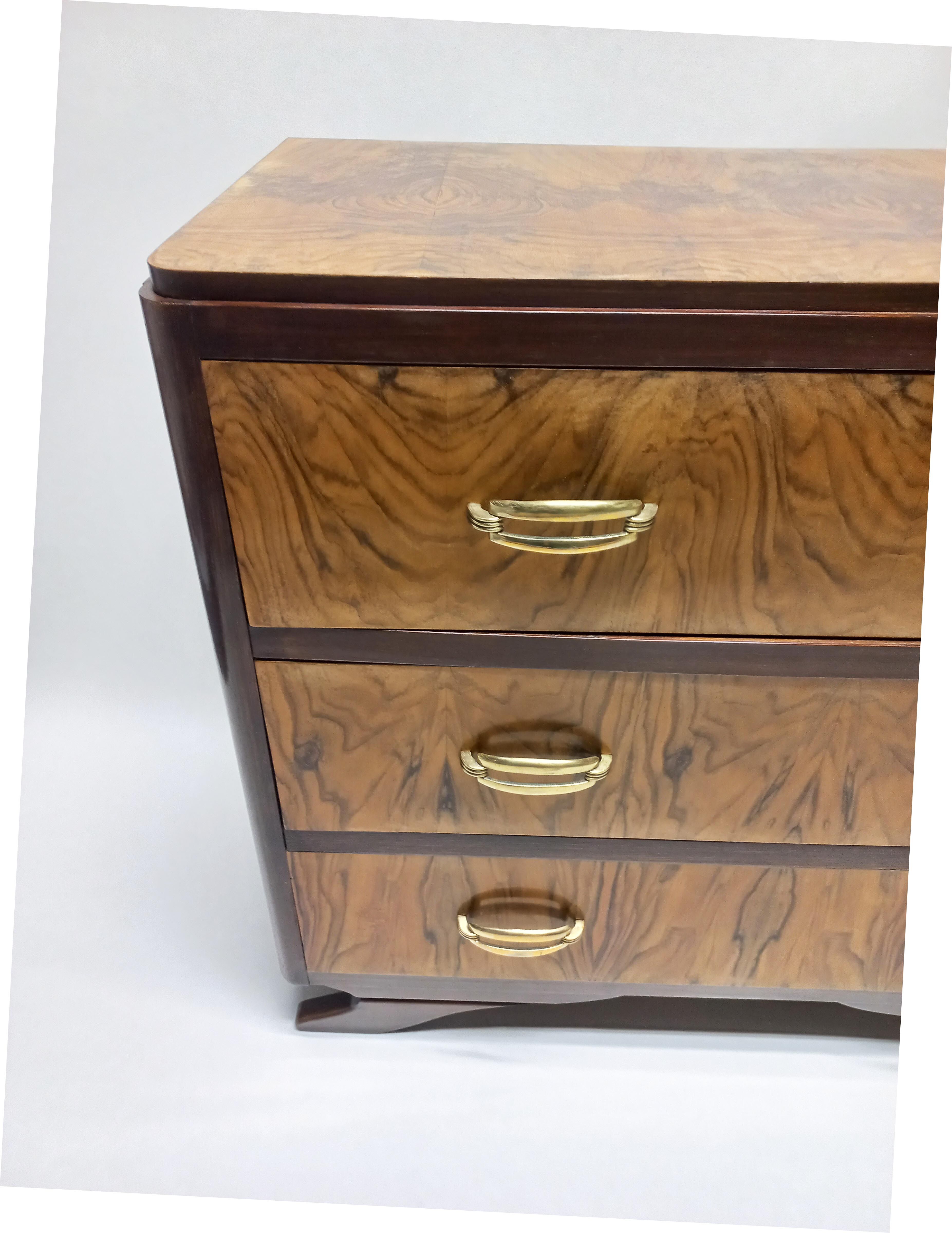 Commode art déco 1930 en noyer