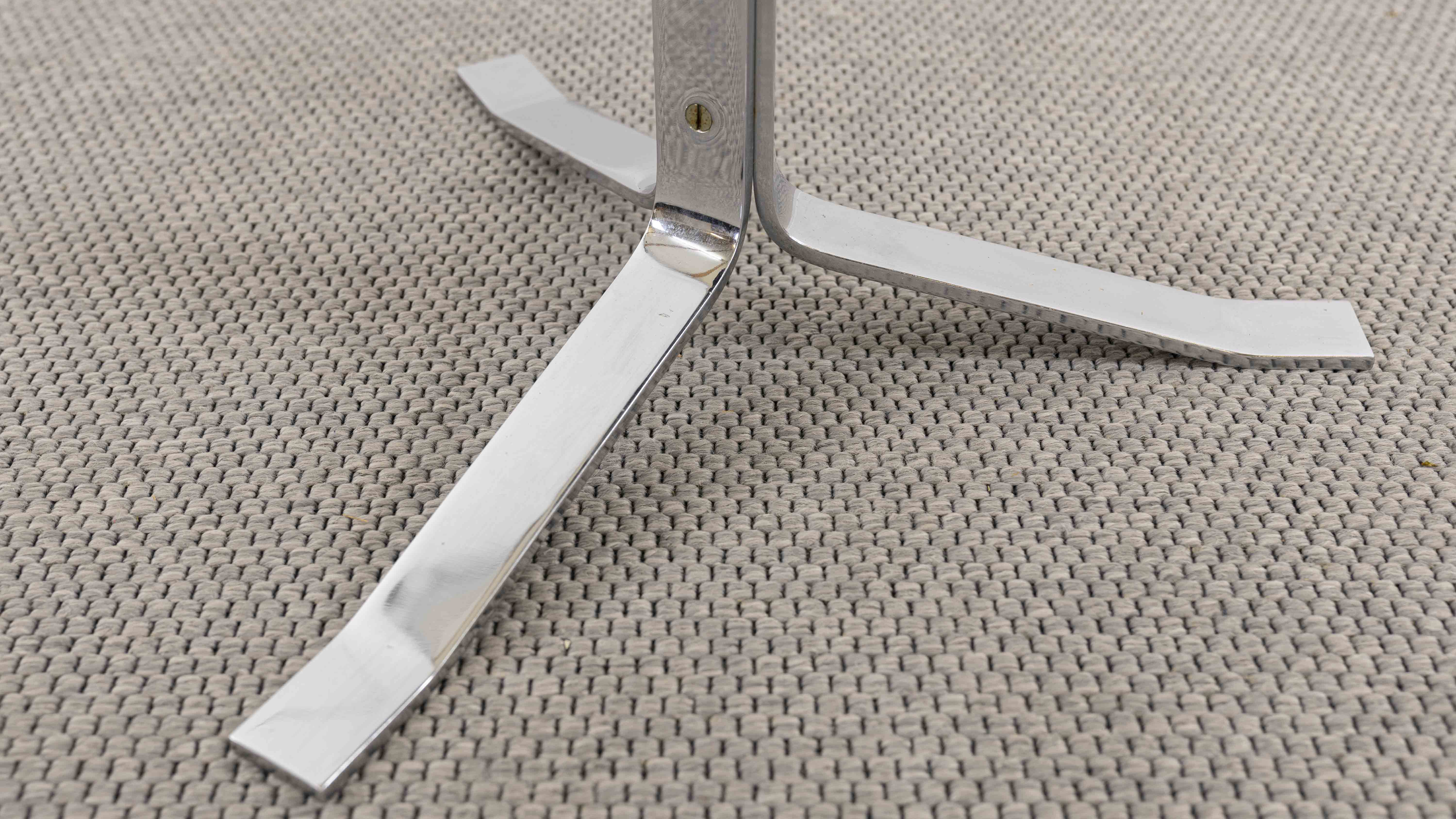 Vintage stool or side table in birch and steel