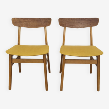 Set of 2 Scandinavian teak chairs