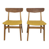 Set of 2 Scandinavian teak chairs