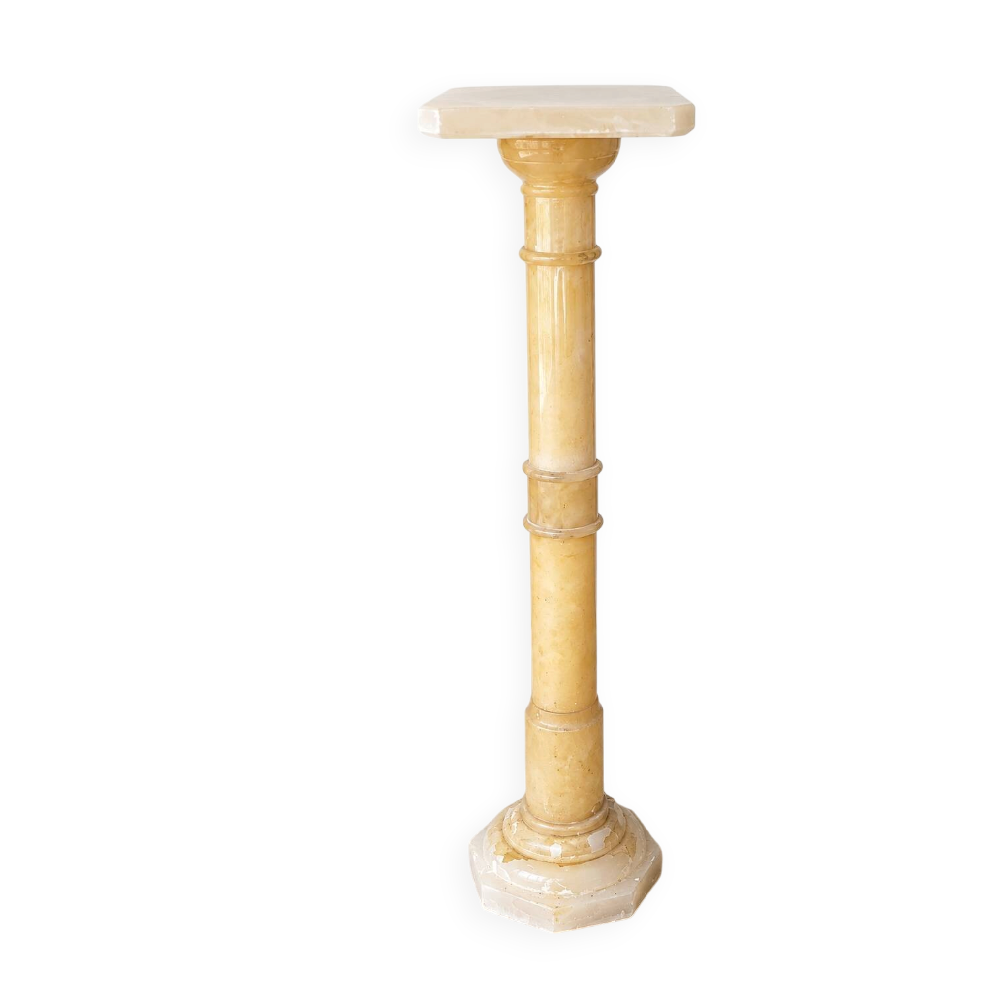 Pedestal / decorative column in alabaster