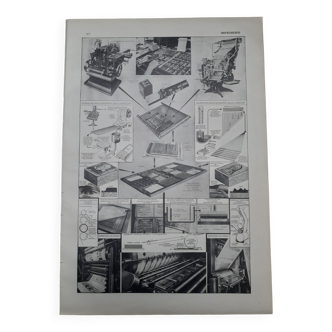 Lithographie sur l'imprimerie de 1948