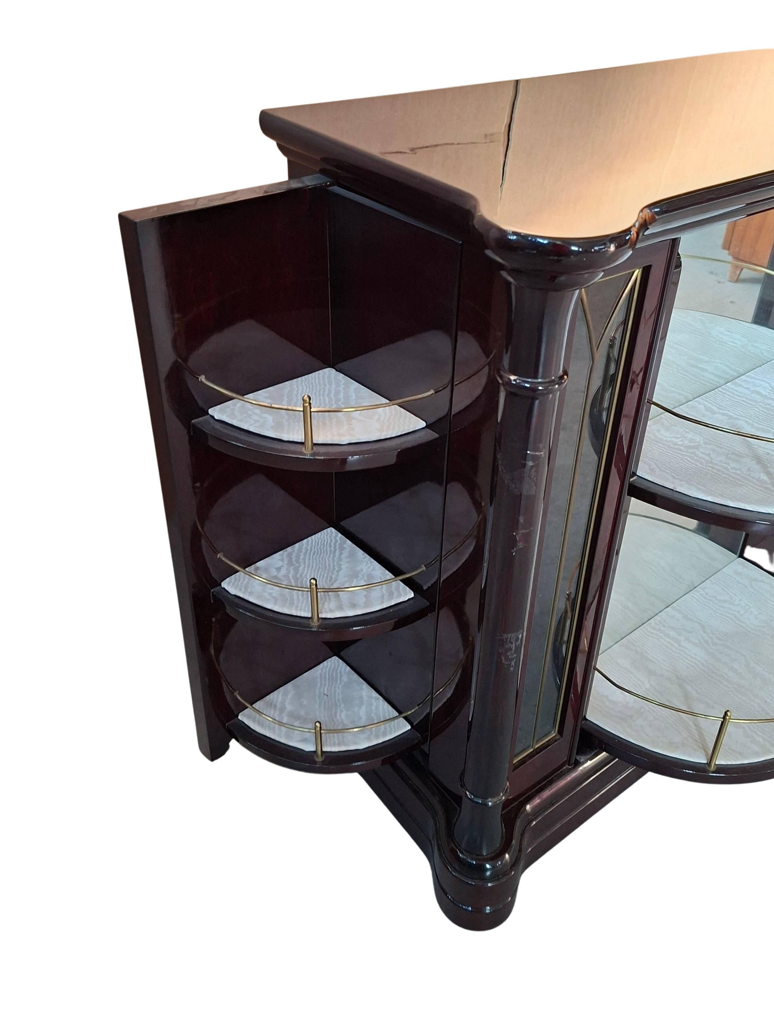 Raro Mobile Bar Girevole in Radica di Mogano "MASTRO CAPPELLINI" anni '70