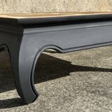 Square opium coffee table, solid teak, elephant legs