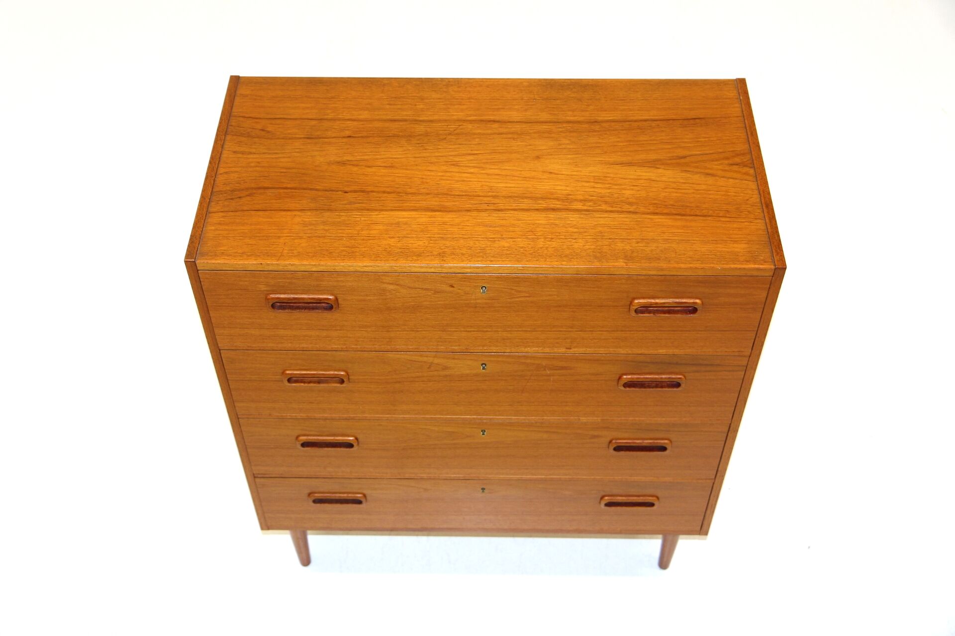 Teak chest of drawers, suede, 1960