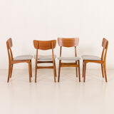 Danish mid century chairs, set of 4, 1960s