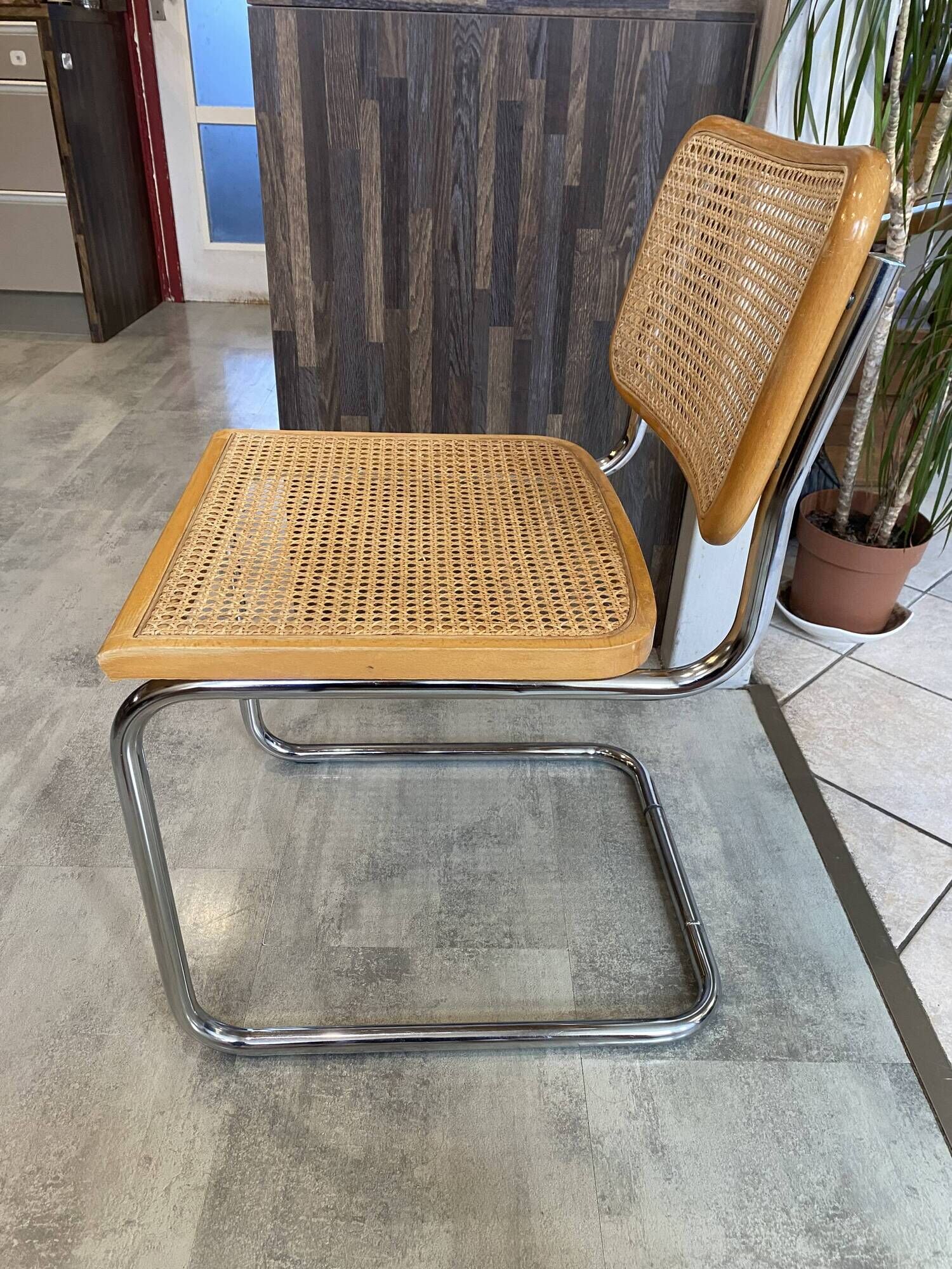 Chair without armrests Cesca B32 Marcel Breuer vintage 1980