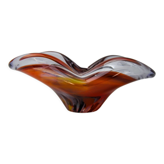 Multicolored Sommerso ashtray by seguso, murano glass, Italy, 1970