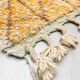 Moroccan Berber rug Boujaad ochre with colorful patterns 297x197cm