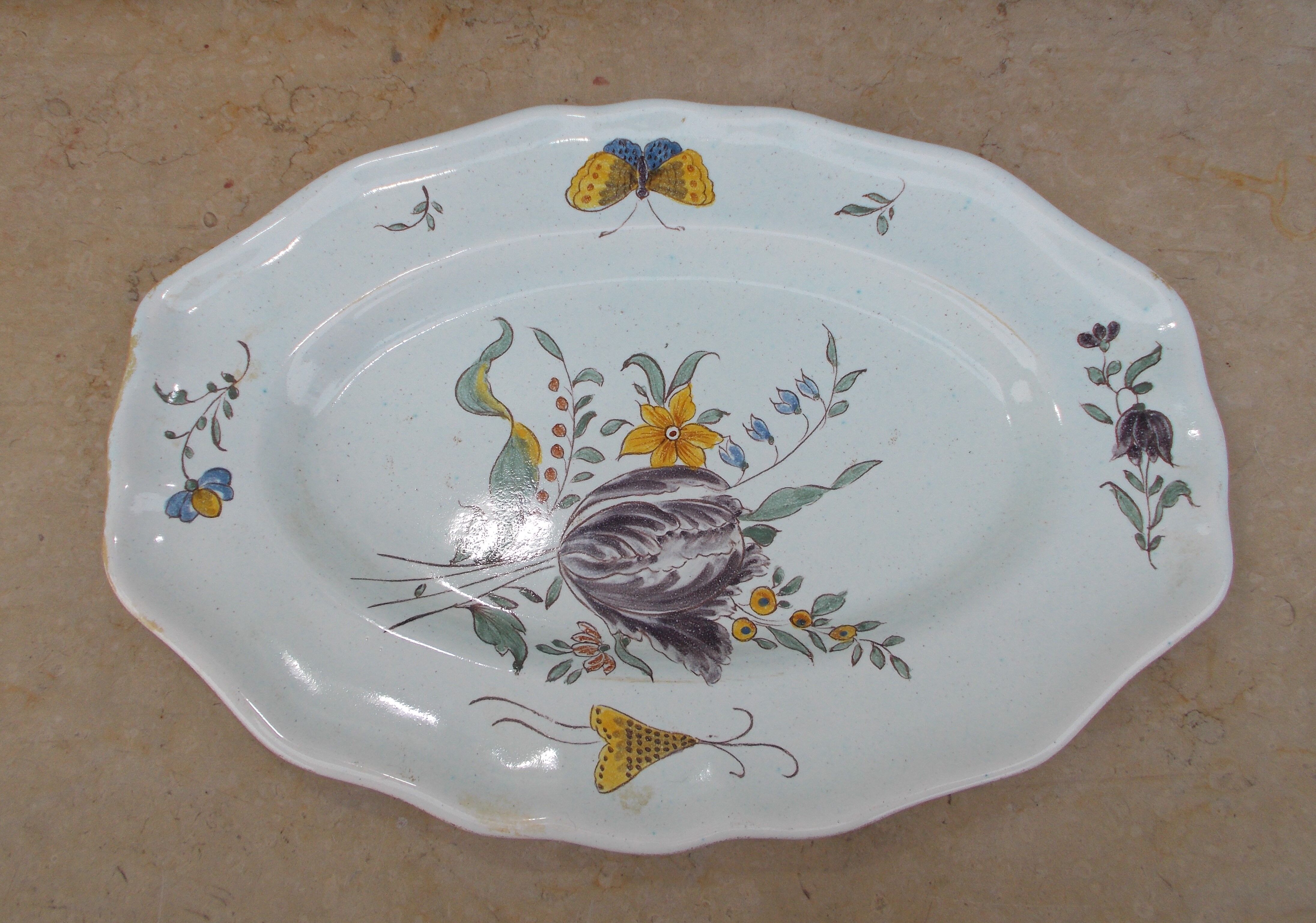 Plat faience Aprey Copie Musée National de Sèvres