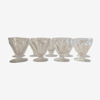 Set de 9 verres à vin cristal Baccarat Talleyrand signés et non signés