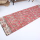 2x8 red floral turkish runner rug 77x261cm