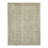 Hand-knotted persian vintage 1970s 291 cm x 374 cm beige wool carpet