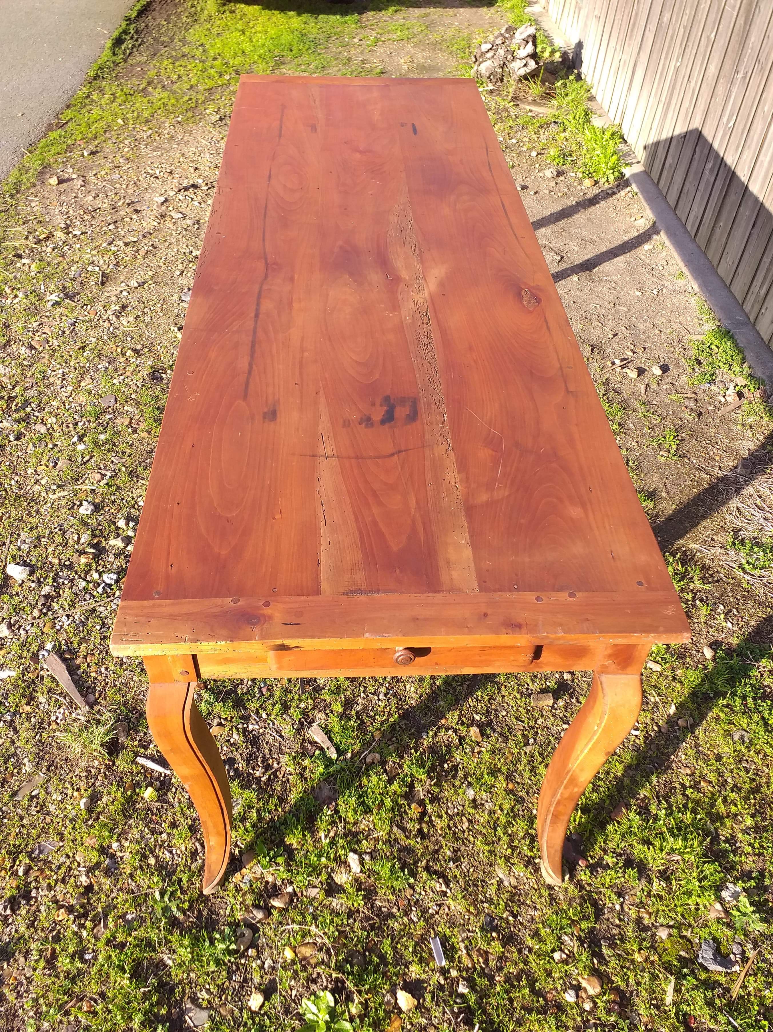 Table de ferme en bois naturel