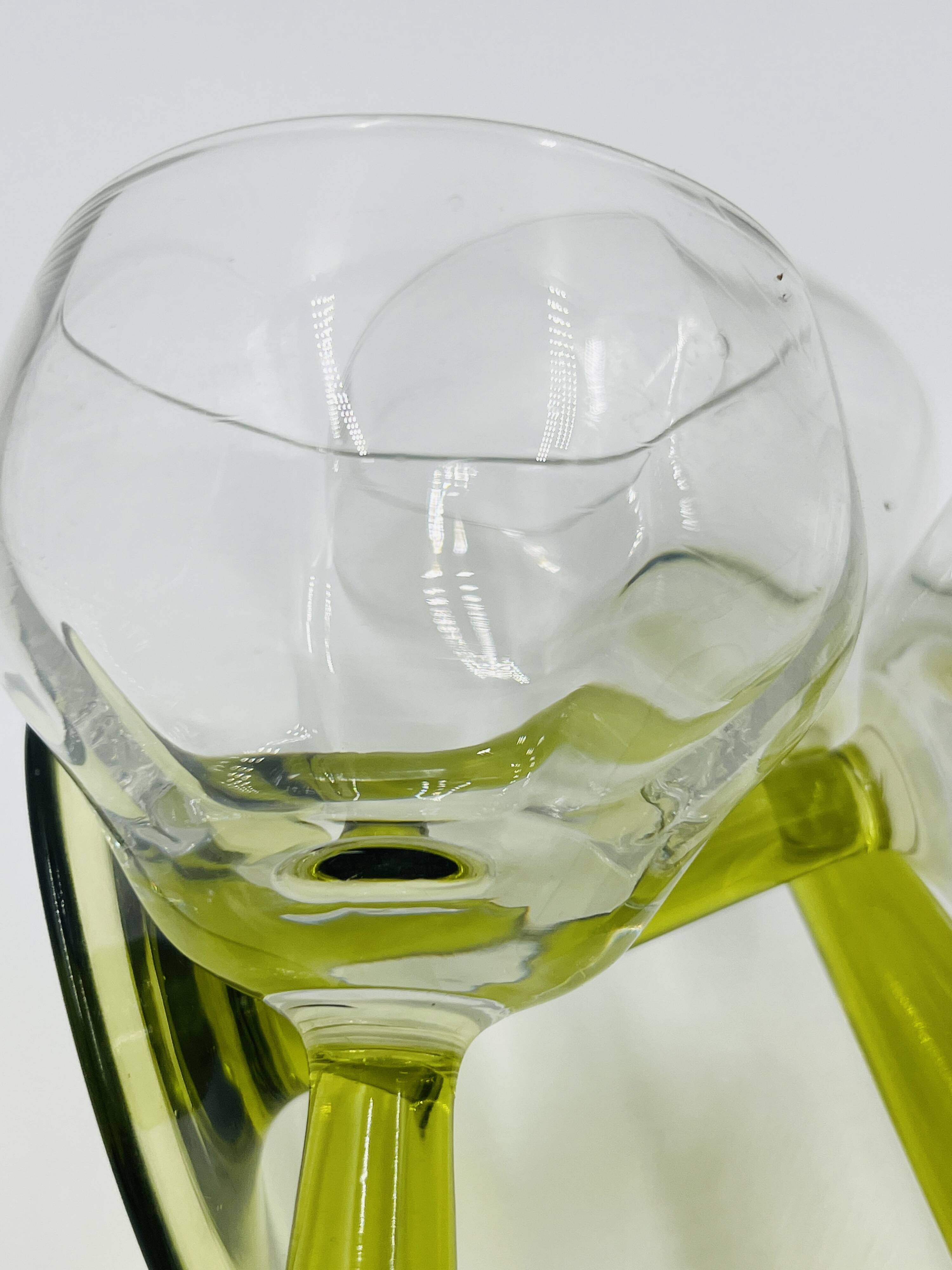 Lot de 3 verres à vin Roemer lisses