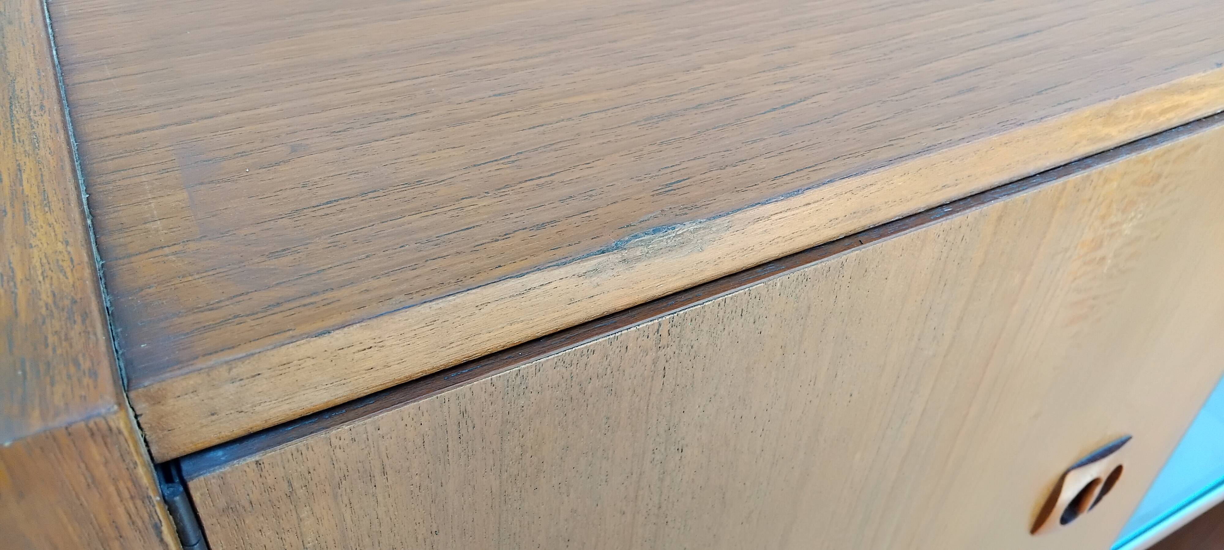 Scandinavian vintage teak display cabinet