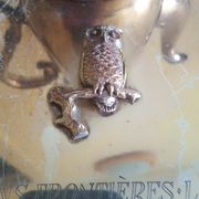 Tray and pourer - silver metal english