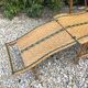 Rattan lounger with foot rest